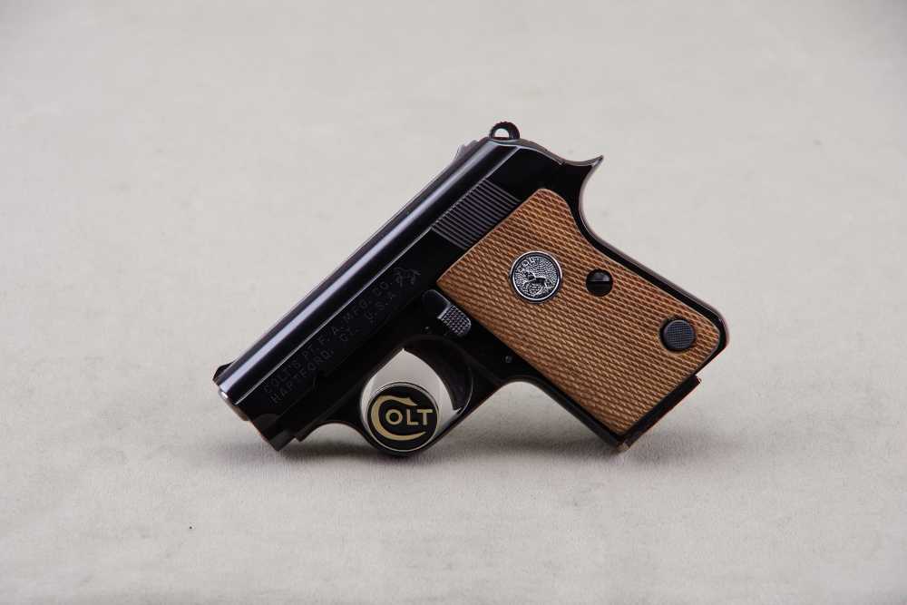 All Original 1970 Colt Junior 25 ACP 2'' Blue 99% with Original Box Papers-img-9