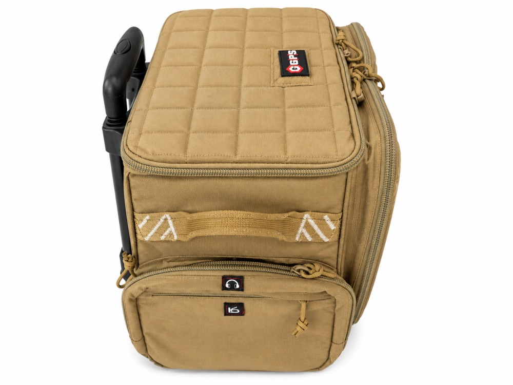 GPS Outdoors Tactical Rolling Range Bag, Holds 10 Handguns, Tan -img-2