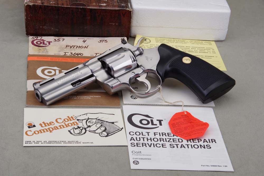 1985 Colt Python 357 Magnum 4'' Stainless NIB -img-6