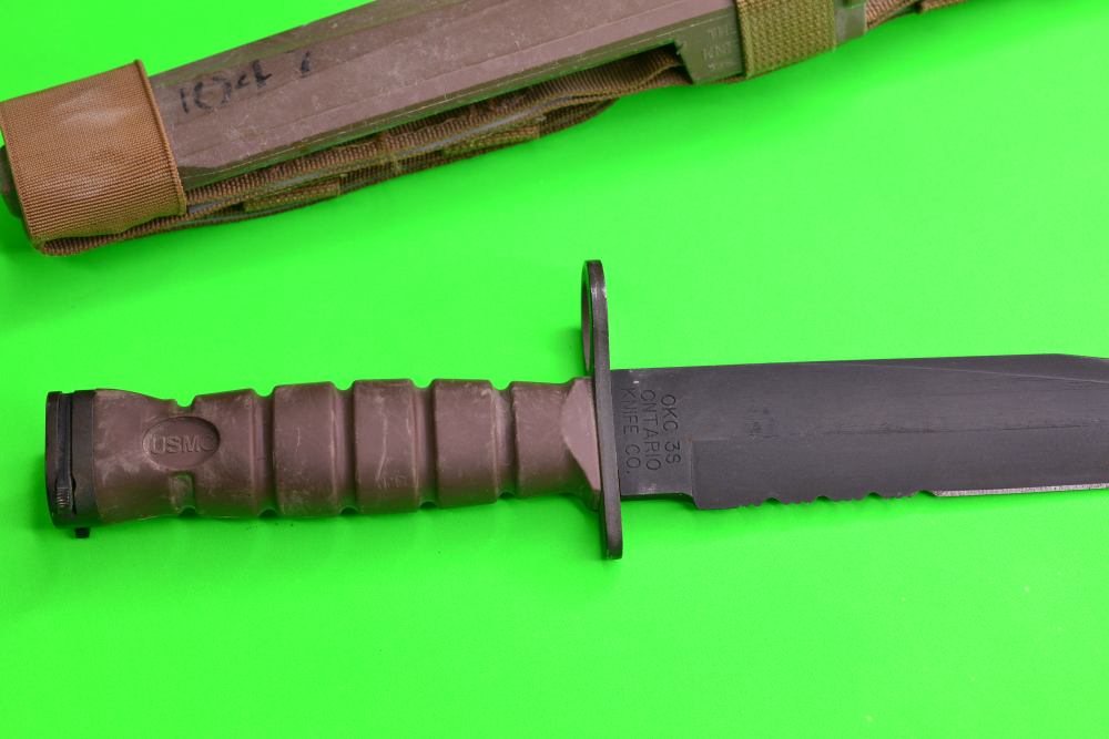 RaRe Ontario COMBAT USMC OKC  M9 3S Bayo Bayonet Knife for Colt AR15 Rifle-img-4