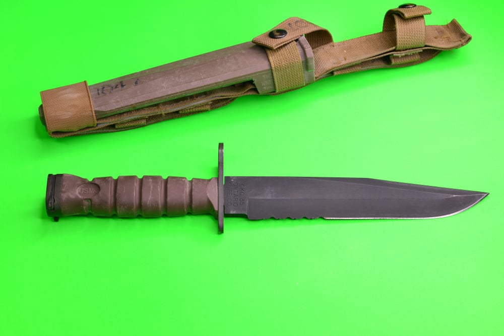 RaRe Ontario COMBAT USMC OKC  M9 3S Bayo Bayonet Knife for Colt AR15 Rifle-img-3