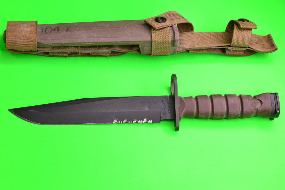 RaRe Ontario COMBAT USMC OKC  M9 3S Bayo Bayonet Knife for Colt AR15 Rifle-img-1