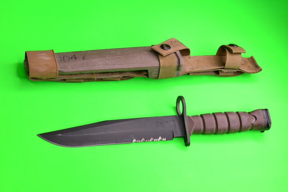 RaRe Ontario COMBAT USMC OKC  M9 3S Bayo Bayonet Knife for Colt AR15 Rifle-img-0