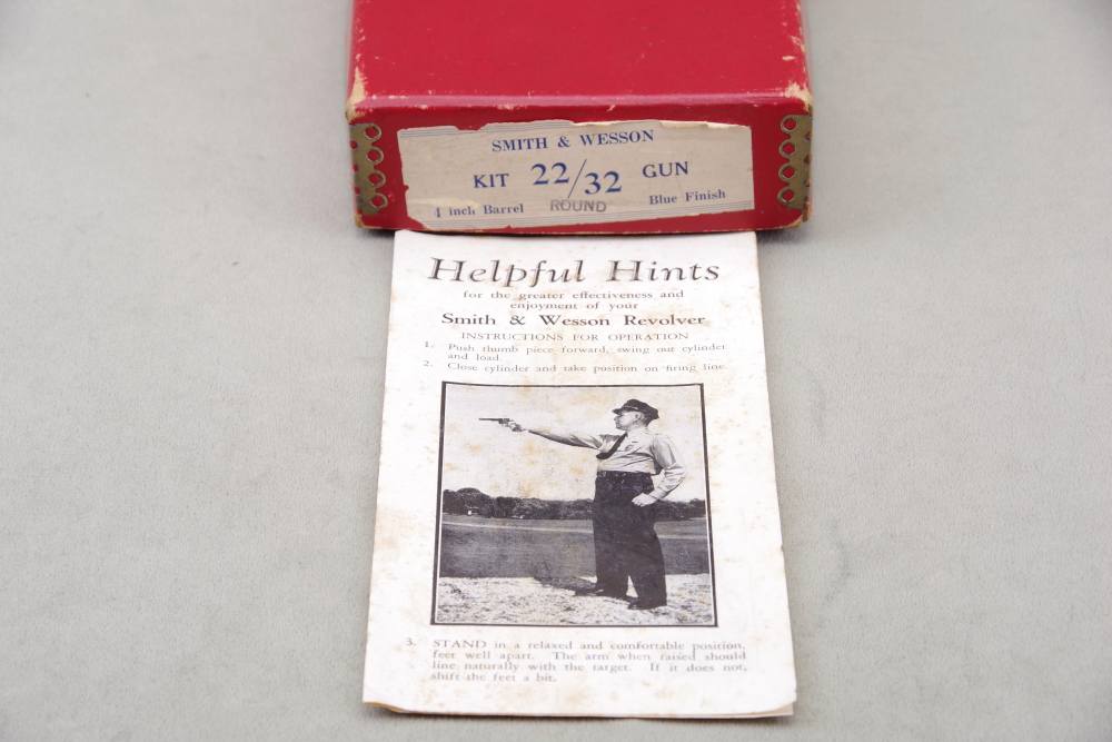 High Condition 1954 S&W 22/32 Kit Gun 22 LR 4'' 99% with Original Box -img-7