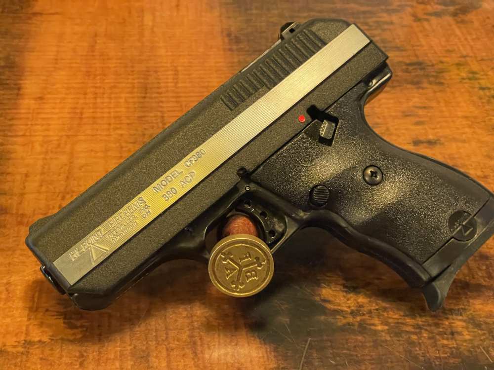 Hi-Point CF380, .380 acp semi auto pistol. NICE Two-Tone-img-0