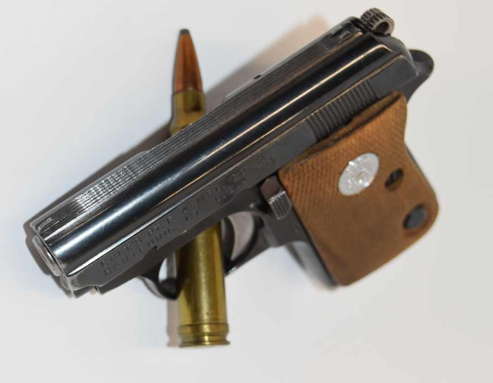 Colt Automatic Junior Colt 1971 25 ACP Box JR Pocket Gun-img-4