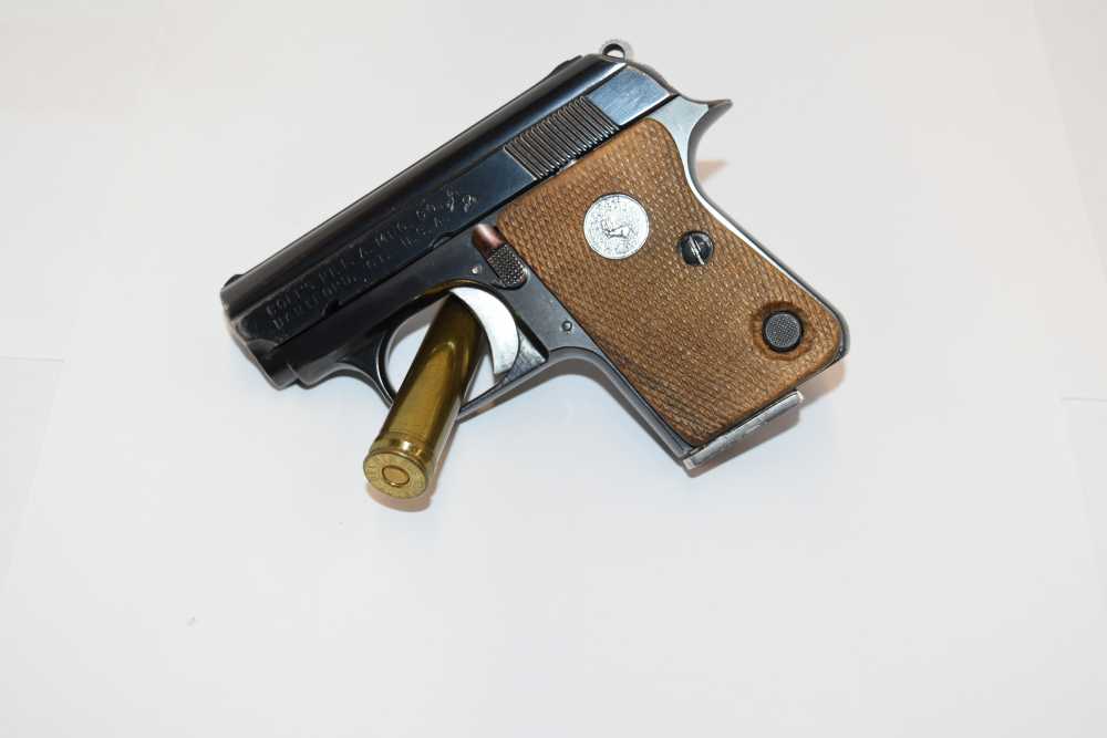 Colt Automatic Junior Colt 1971 25 ACP Box JR Pocket Gun-img-2
