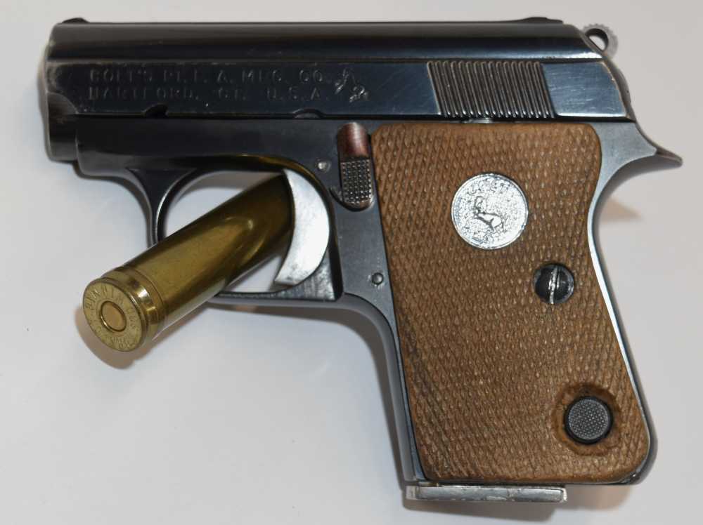 Colt Automatic Junior Colt 1971 25 ACP Box JR Pocket Gun-img-3