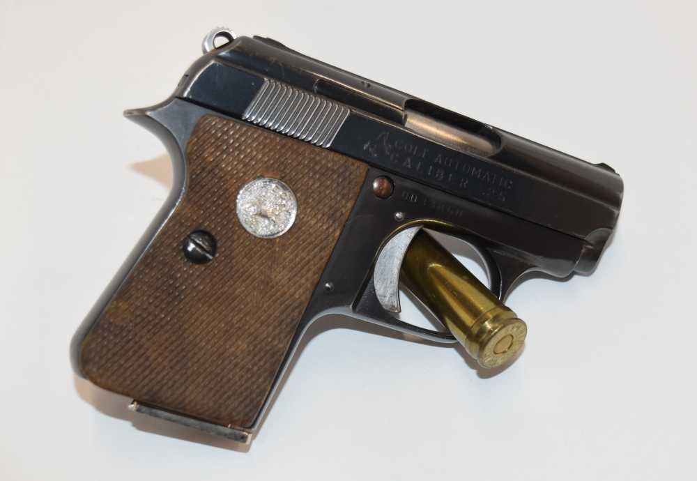 Colt Automatic Junior Colt 1971 25 ACP Box JR Pocket Gun-img-1