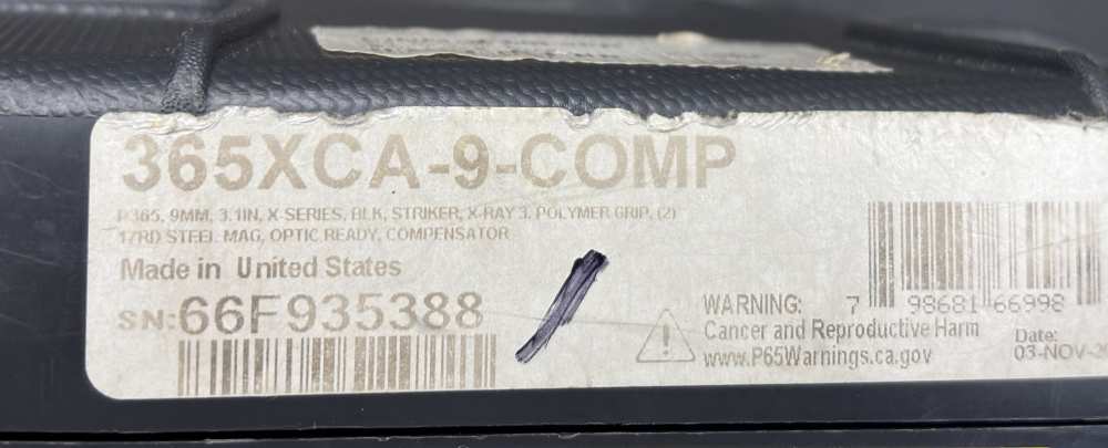 SIG SAUER P365X COMP W/ OPTIC AND 3 MAGAZINES. NO RESERVE -img-18