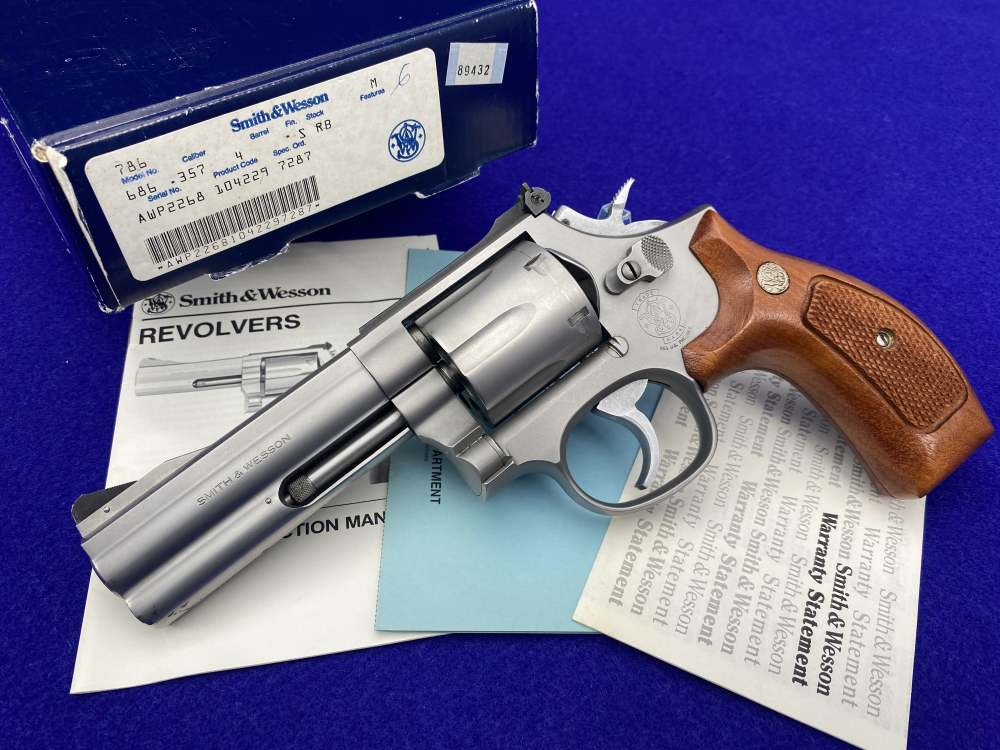 1987 Smith Wesson 686 .357 Mag Gray 4" *US CUSTOMS SERVICE "CS-1" CONTRACT*-img-0