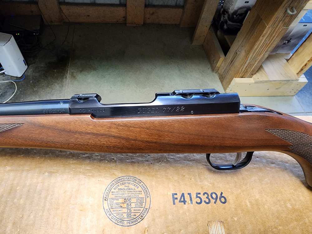 PICS! NEW RUGER M77/22 RIFLE 22 HORNET 20" THREADED BLUED WALNUT M77 NIB 77-img-21