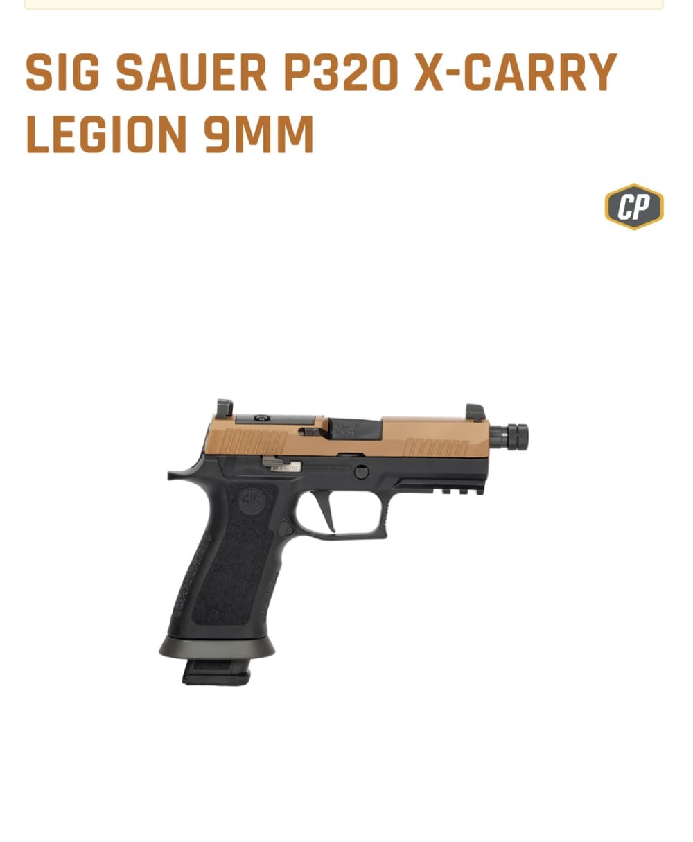Sig Sauer P320 X-Carry Legion Snakebite Tacops 9MM 21+1, 4 Mags-img-0