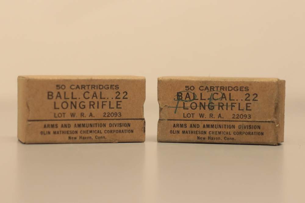 Olin Matheson .22 LR Ball Vintage Military Ammo (86ds)-img-0
