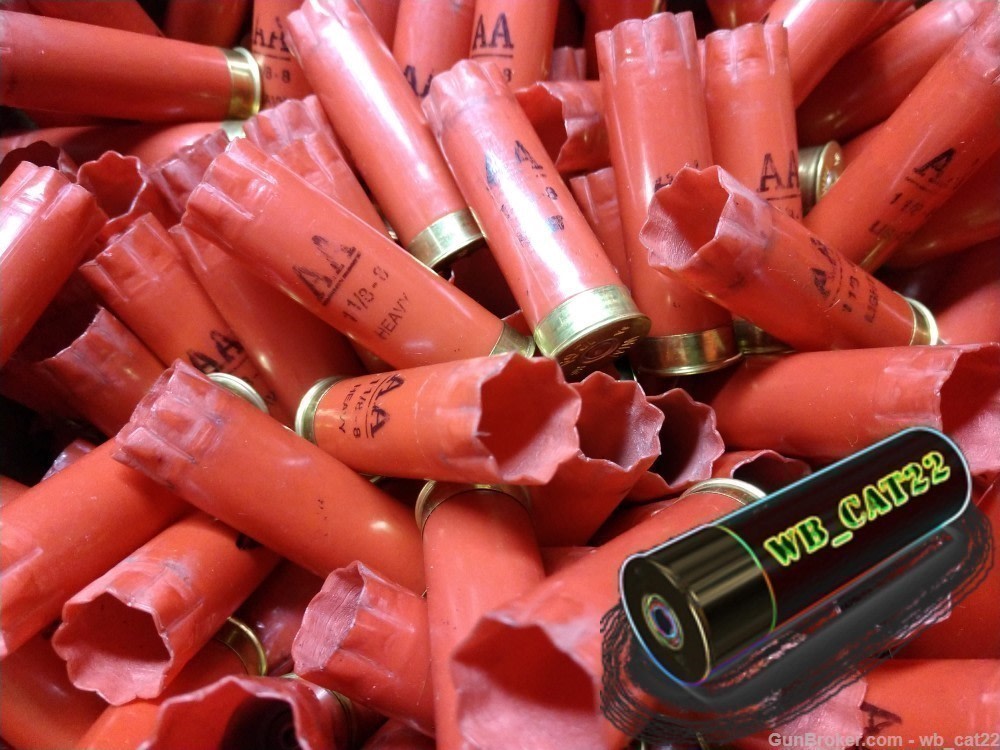 425ish RED Winchester AA once fired 12 ga. 2-3/4" hulls-img-0