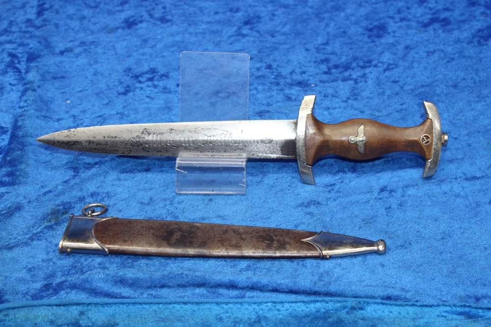 Authentic 1938 RZM M7/19 SA Dagger National Socialist Germany WWII w Sheath-img-0