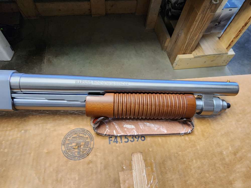 PICS NEW TALO MOSSBERG PUMP 590 NIGHT STICK 12 GAUGE 14" 3 WALNUT SHOCKWAVE-img-4
