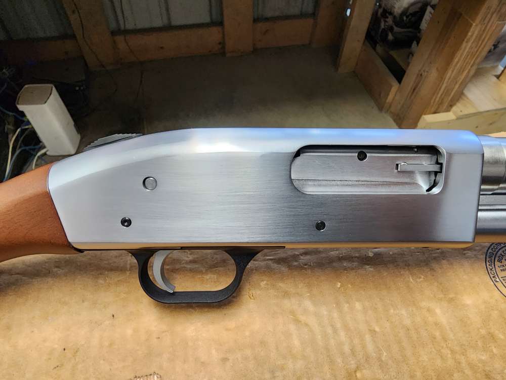 PICS NEW TALO MOSSBERG PUMP 590 NIGHT STICK 12 GAUGE 14" 3 WALNUT SHOCKWAVE-img-3
