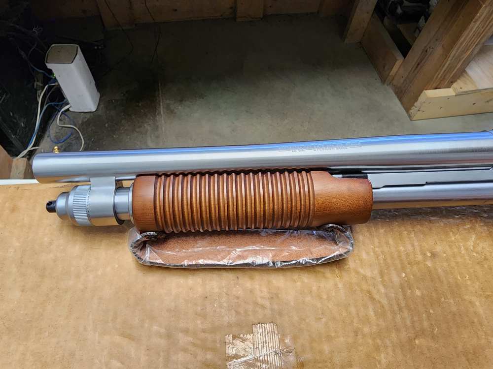 PICS NEW TALO MOSSBERG PUMP 590 NIGHT STICK 12 GAUGE 14" 3 WALNUT SHOCKWAVE-img-10