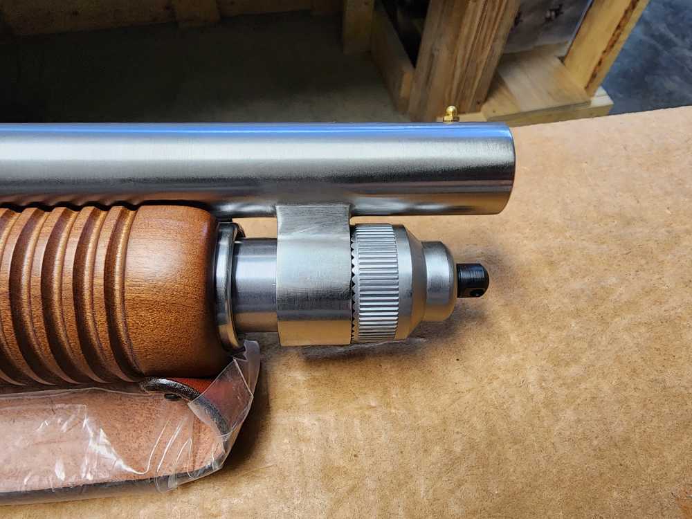 PICS NEW TALO MOSSBERG PUMP 590 NIGHT STICK 12 GAUGE 14" 3 WALNUT SHOCKWAVE-img-6