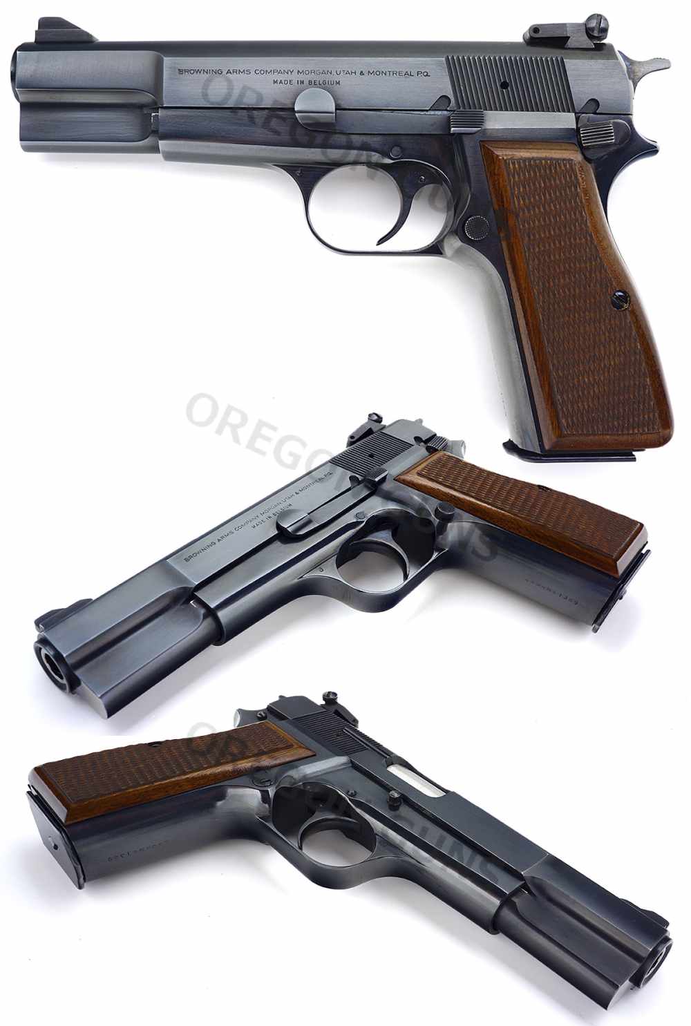 BROWNING BELGIUM HIGH POWER 9MM ADJ SIGHTS  3 HI-CAP MAGS MINTY COND 1989-img-1