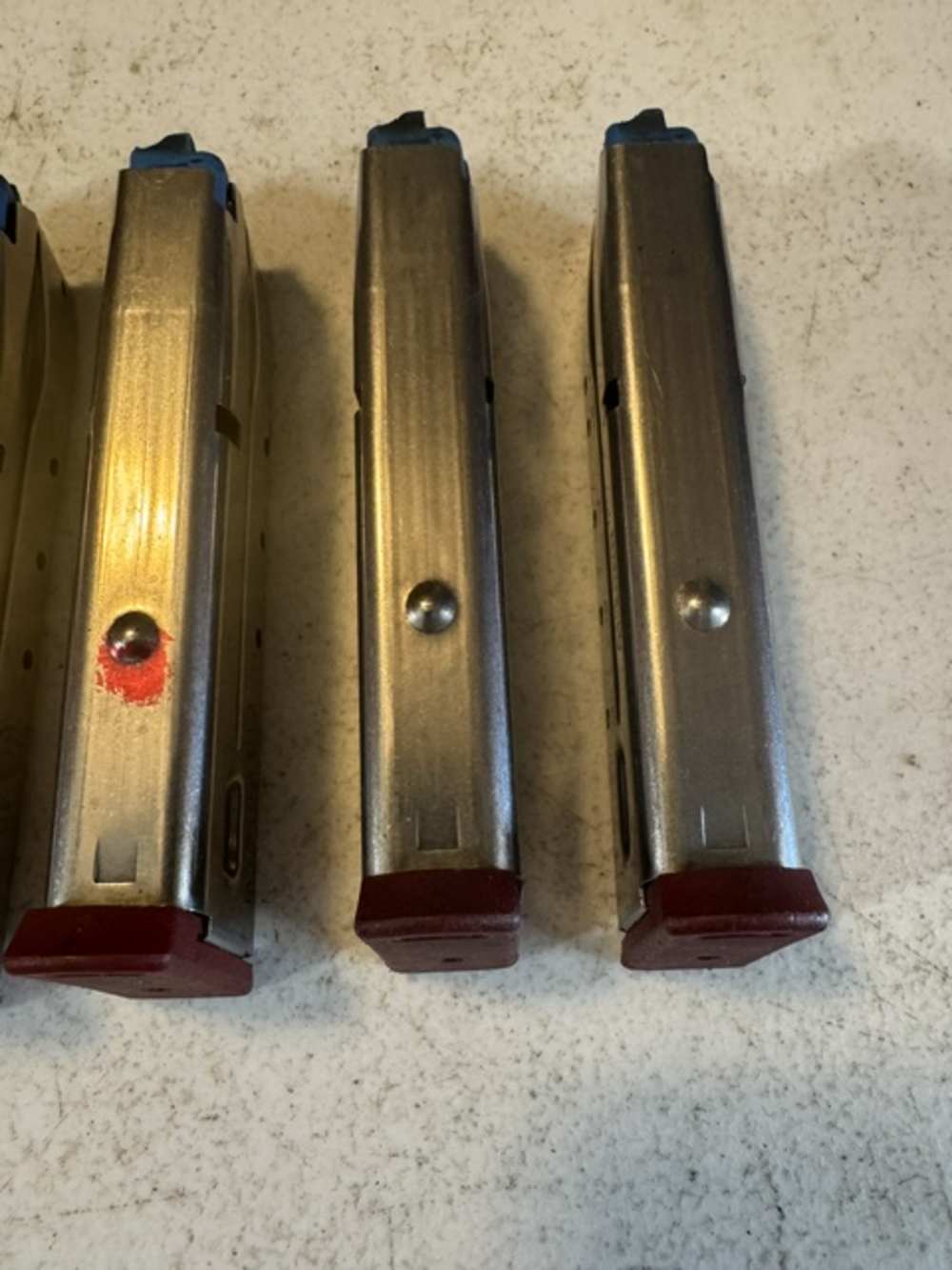Lot of 5, S&W, 4006, 11 Round, 40S&W, Red Base, Magazines, Item P-647-img-5