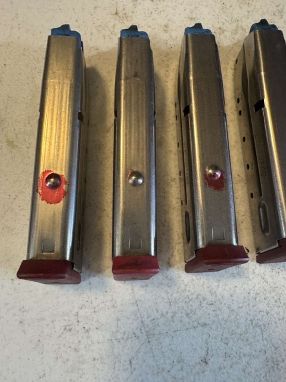 Lot of 5, S&W, 4006, 11 Round, 40S&W, Red Base, Magazines, Item P-647-img-4