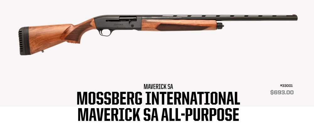Mossberg Maverick SA 12 Gauge Semi Auto Shotgun 28" Barrel & Walnut 33001-img-0