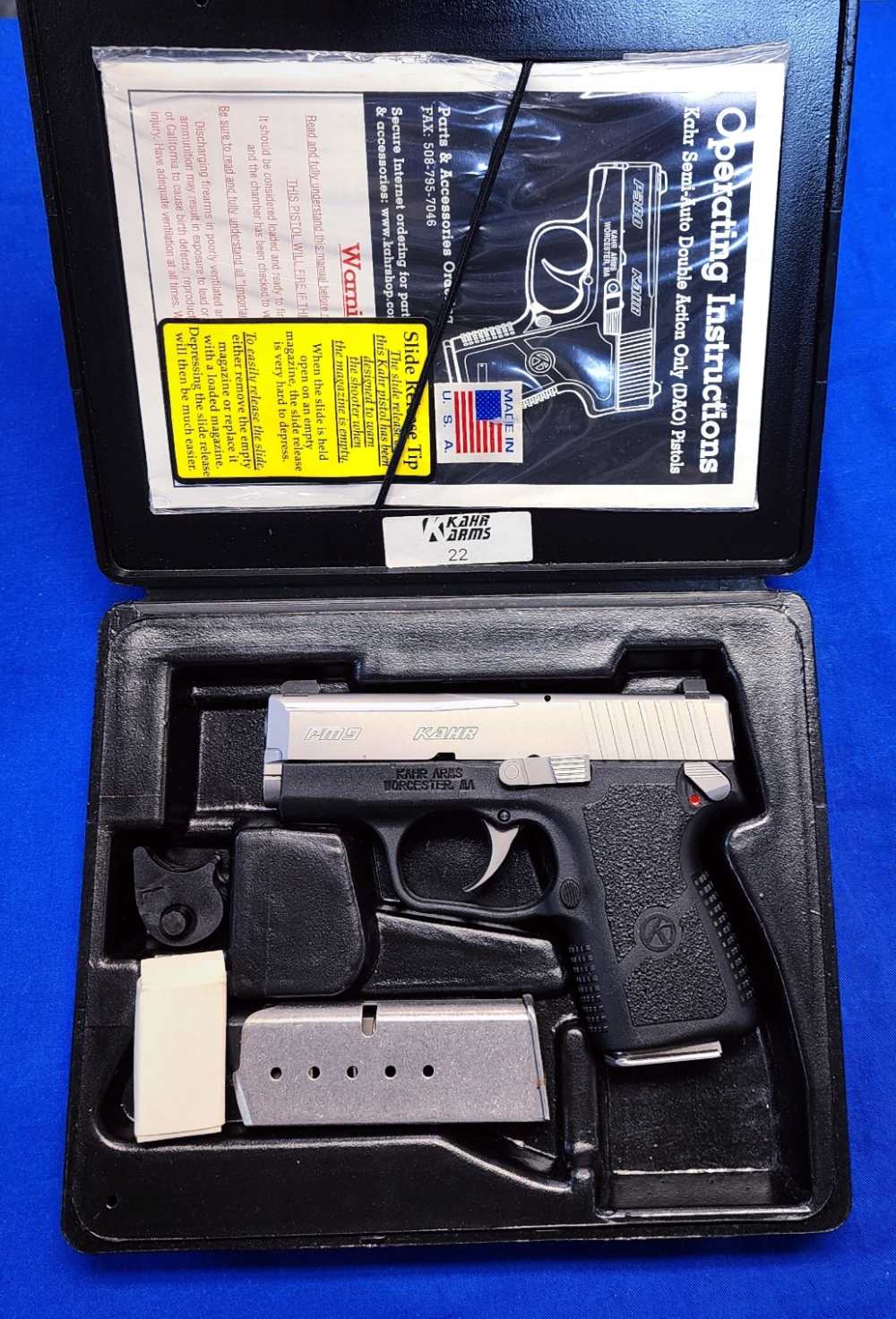 KAHR ARMS PM9 9MM 3.1" W/ CASE & 2 MAGS-img-0