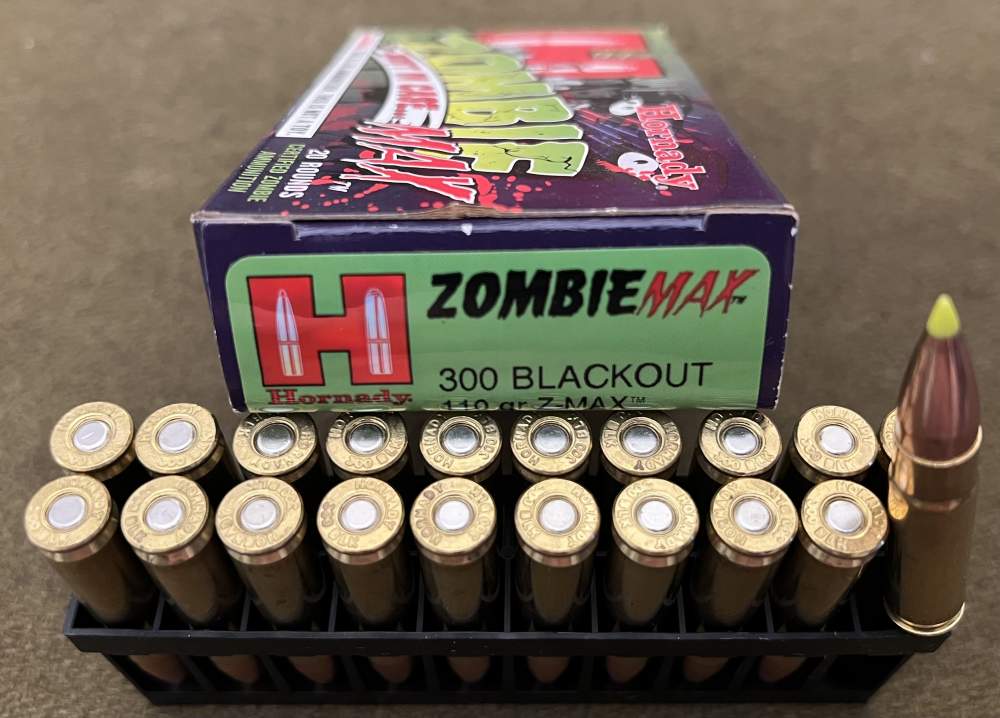 20 rounds Hornady ZombieMax Zombie Max .300 Blackout 110gr Z-Max ammo green-img-0