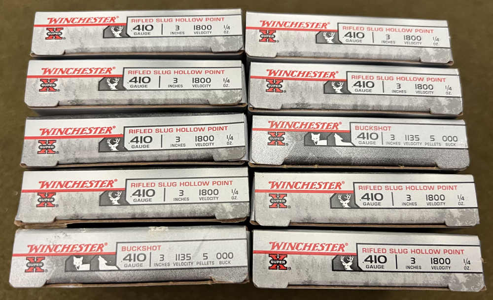 10 boxes 50 rounds Winchester .410 3” rifled slug hollow point ammo shells -img-0