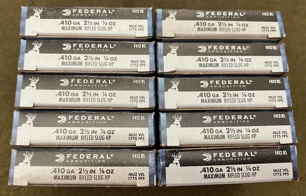 10 boxes 50 rounds Federal .410 2.5” rifled slug hollow point ammo shells-img-0