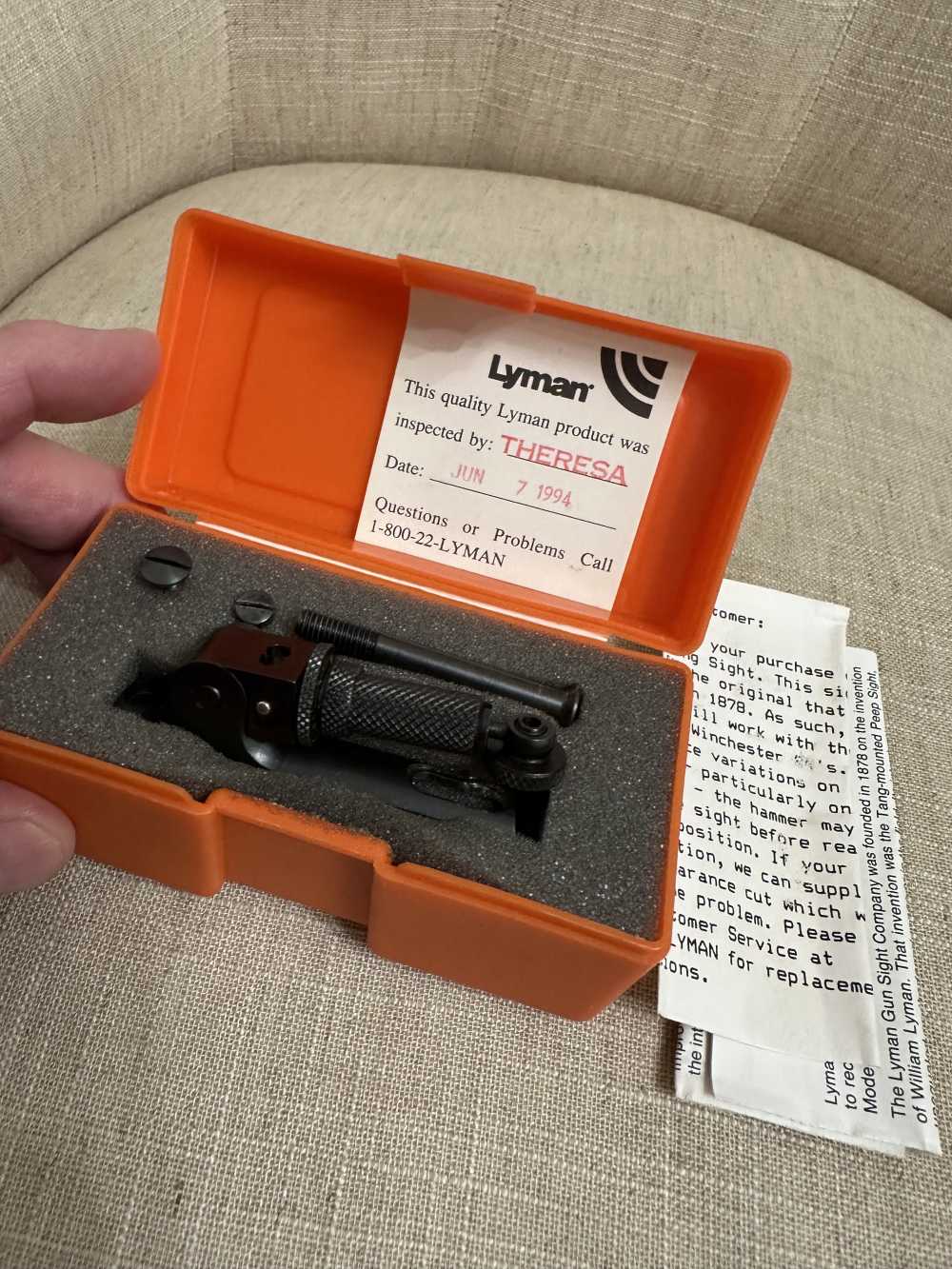 Lyman No. 2 Tang Sight 3902094 for a Winchester Model 94-img-2