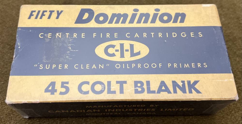 50 rounds Dominion CIL .45 Colt blanks blank ammo Canada Canadian rounds -img-0