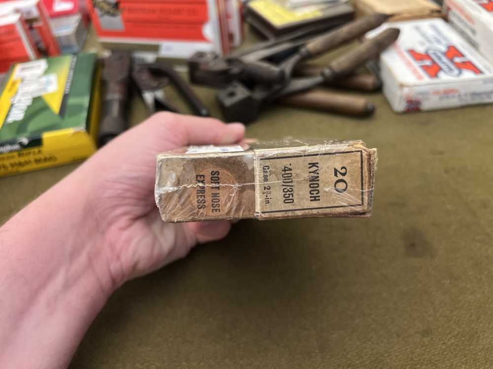 20 count fired vintage Kynoch .400/350 express 2.75” rifle brass cases -img-4