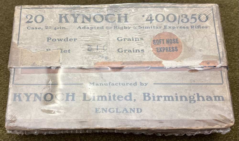 20 count fired vintage Kynoch .400/350 express 2.75” rifle brass cases -img-0