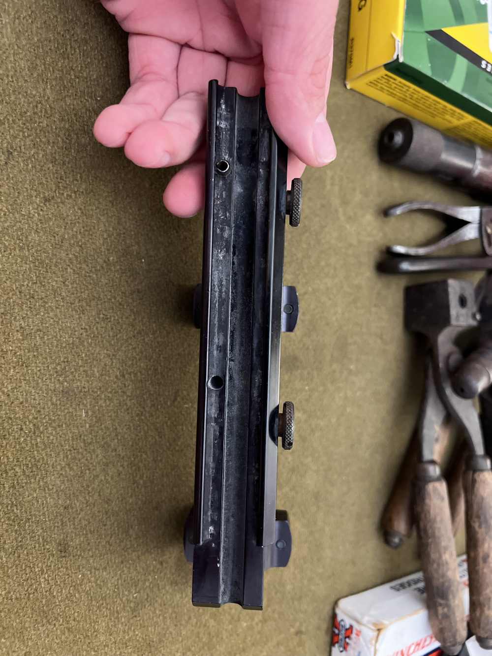 Colt marked B-Square weaver rail to scope rings mount vintage retro flattop-img-3