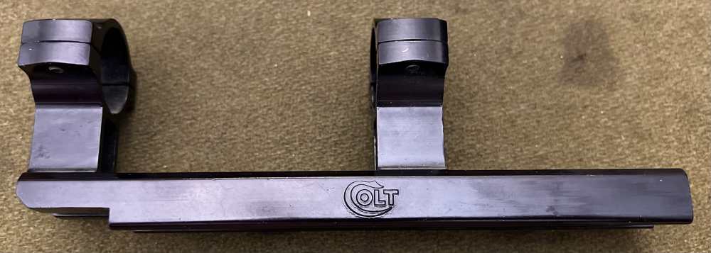 Colt marked B-Square weaver rail to scope rings mount vintage retro flattop-img-0