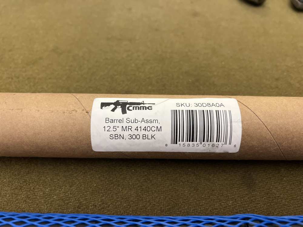 NIB CMMG AR-15 .300 Blackout 12.5” barrel sub assembly 4140CM SBR pistol -img-1