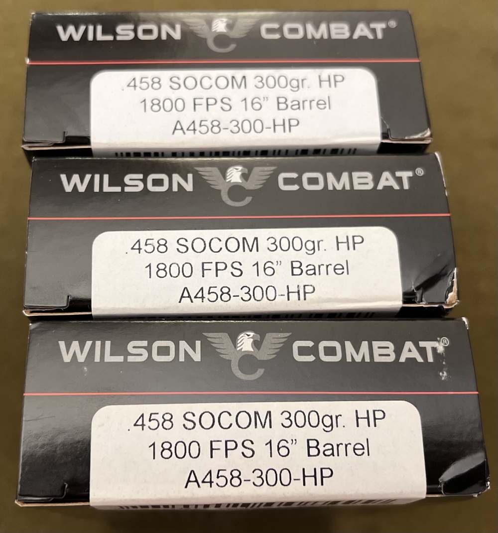 60 rounds Wilson Combat .458 SOCOM 300gr hollow point ammo 1800FPS AR-15 -img-0