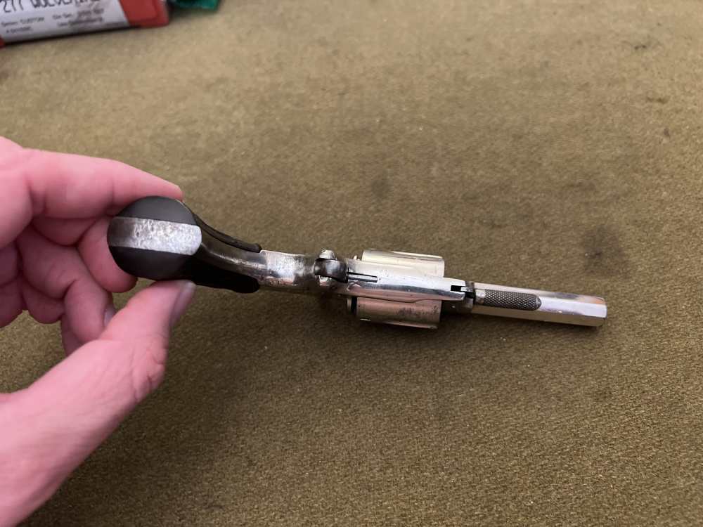 Antique no FFL Iver Johnson Defender .32 RF spur trigger revolver old west-img-1