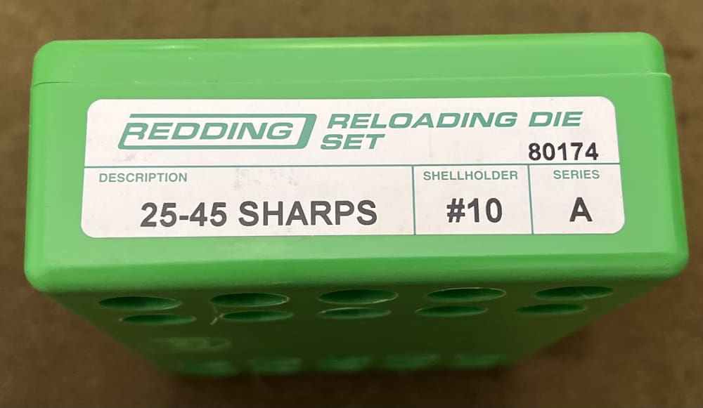 New Redding .25-45 Sharps SRC reloading die set two dies w/ shell holder -img-0