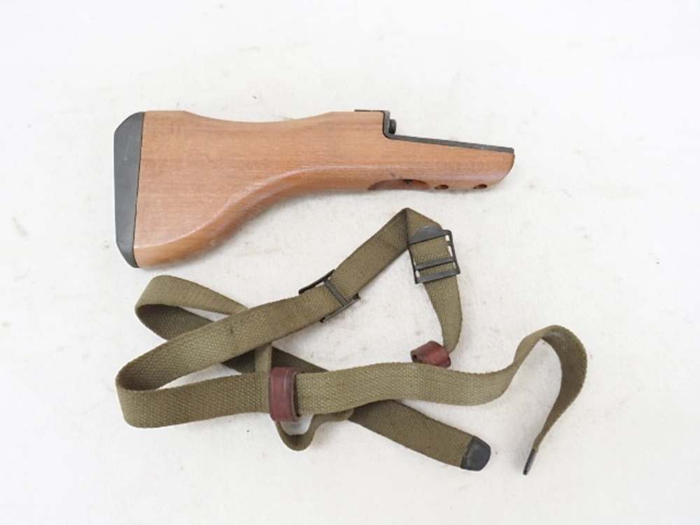 UZI SMG Wood Stock Assembly with Rifle Sling-img-0