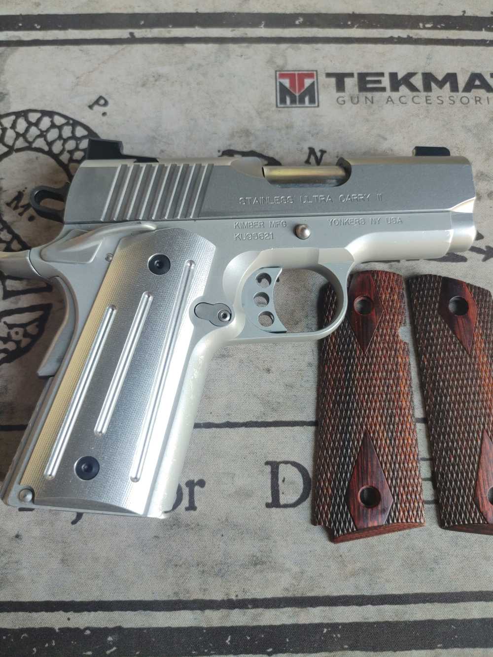 Kimber Stainless ultra carry 11 with Fresh NS and aluma grips-img-2