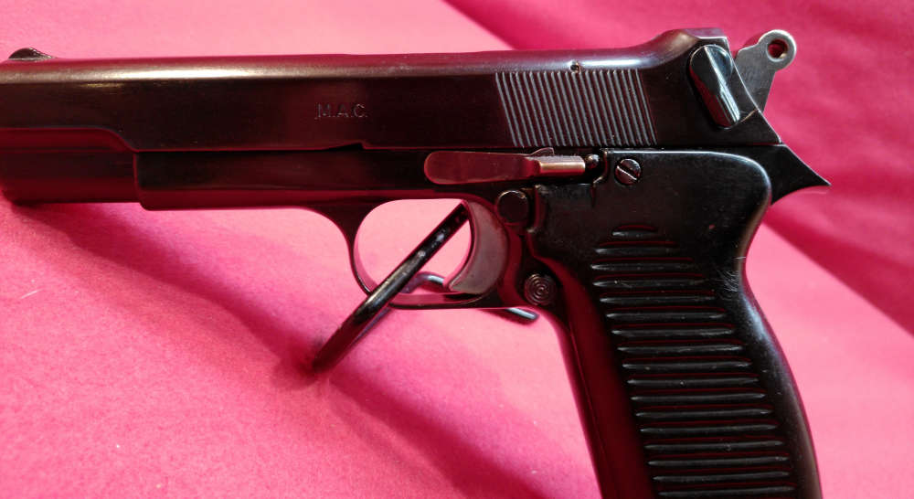 MAC 1950 9mm 4.4" barrel 2-9 round magazines semi-auto pistol w/holster.-img-7