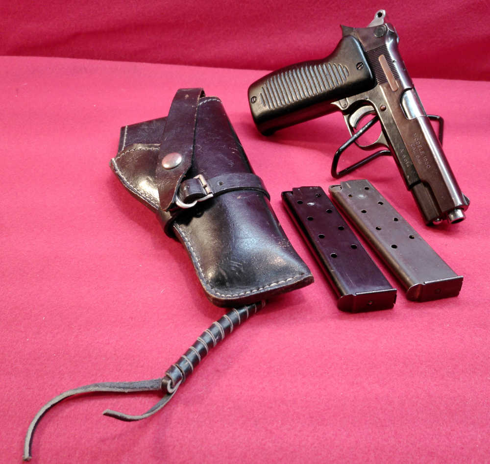 MAC 1950 9mm 4.4" barrel 2-9 round magazines semi-auto pistol w/holster.-img-0