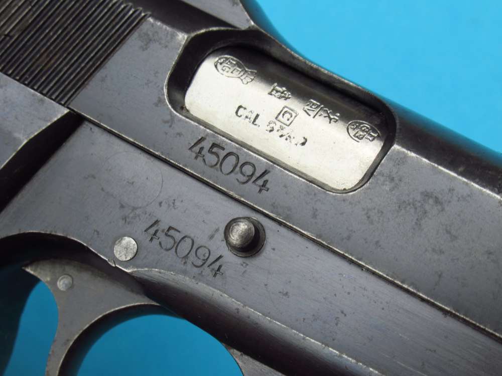 Rare 1940 Tangent Slotted German Browning Hi Power Belgian 9mm Luger P38-img-2