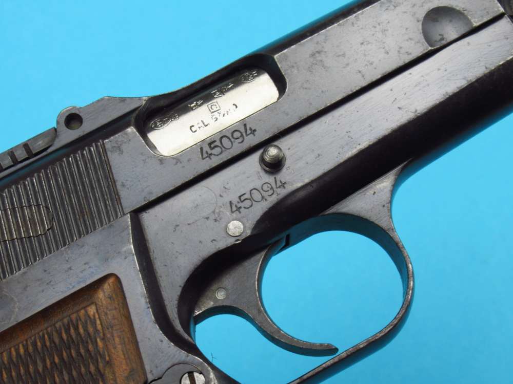 Rare 1940 Tangent Slotted German Browning Hi Power Belgian 9mm Luger P38-img-45
