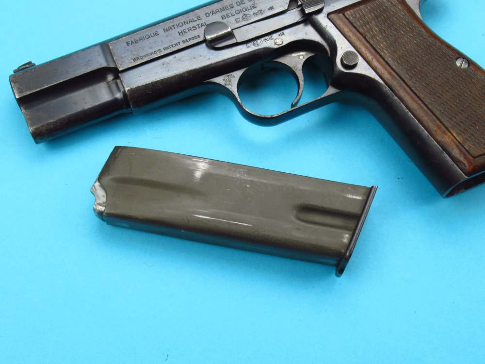 Rare 1940 Tangent Slotted German Browning Hi Power Belgian 9mm Luger P38-img-115