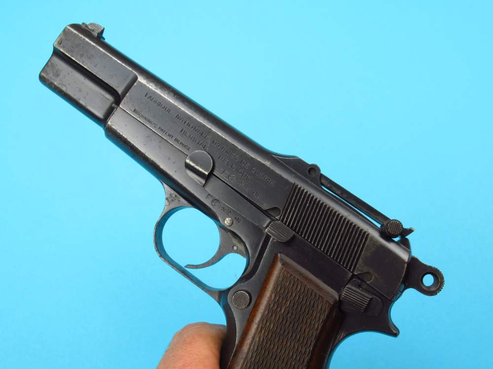 Rare 1940 Tangent Slotted German Browning Hi Power Belgian 9mm Luger P38-img-11